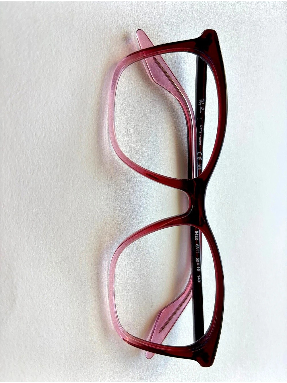Ray-Ban RX5422 8311 Eyeglasses Pink & Red - Picture 1 of 4